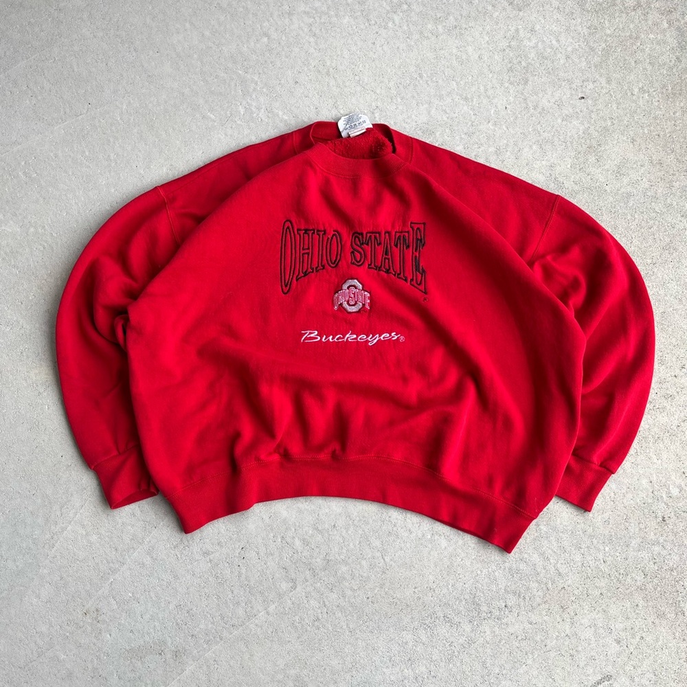 Vintage 90s Lee Sport Red Sweatshirt Made in USA 🇺🇸
